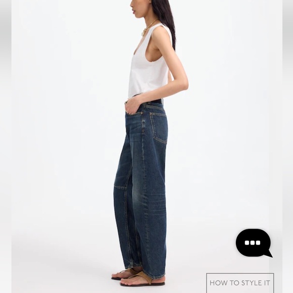 Madewell petite “dart barrel-leg” jean - Picture 3 of 8